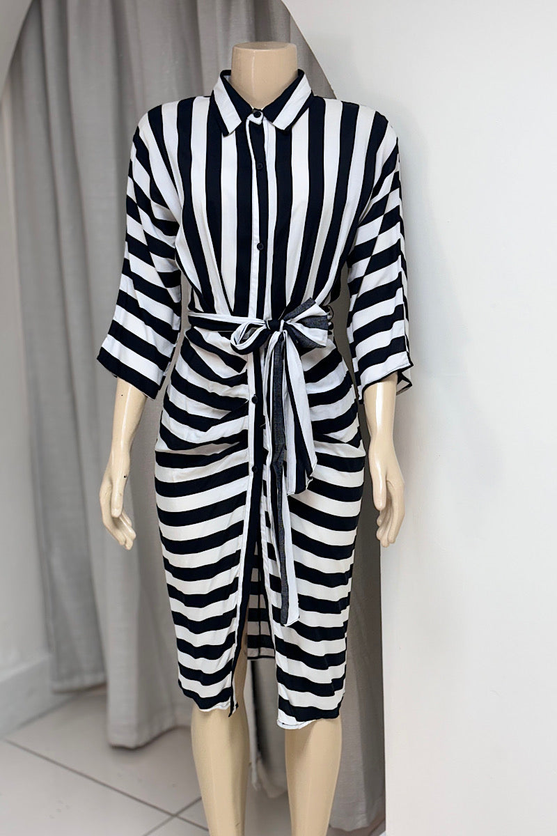 Black & White Striped Dress