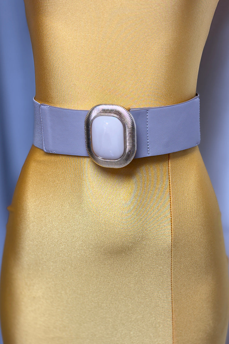 Rounded Edge Buckle Stretch Belt