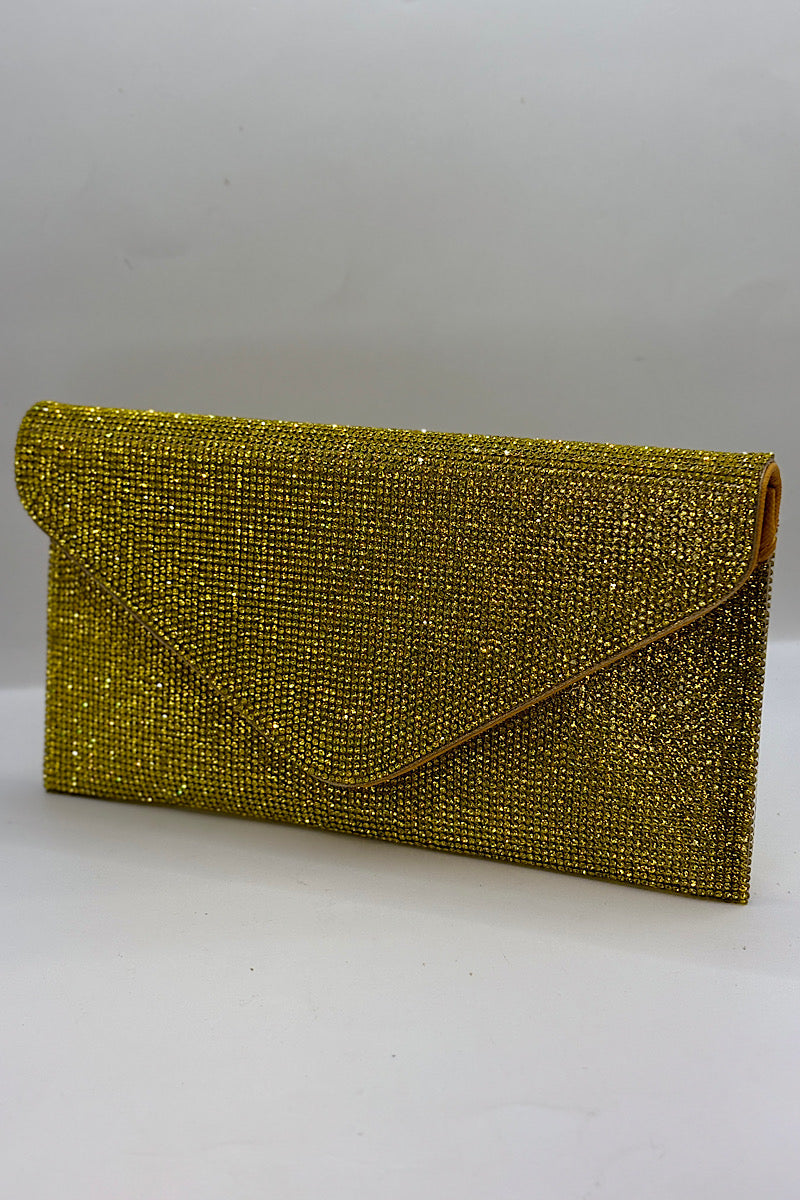 Rhinestone Envelope Clutch