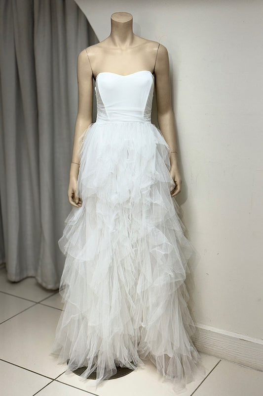 Layered Tulle Strapless Formal