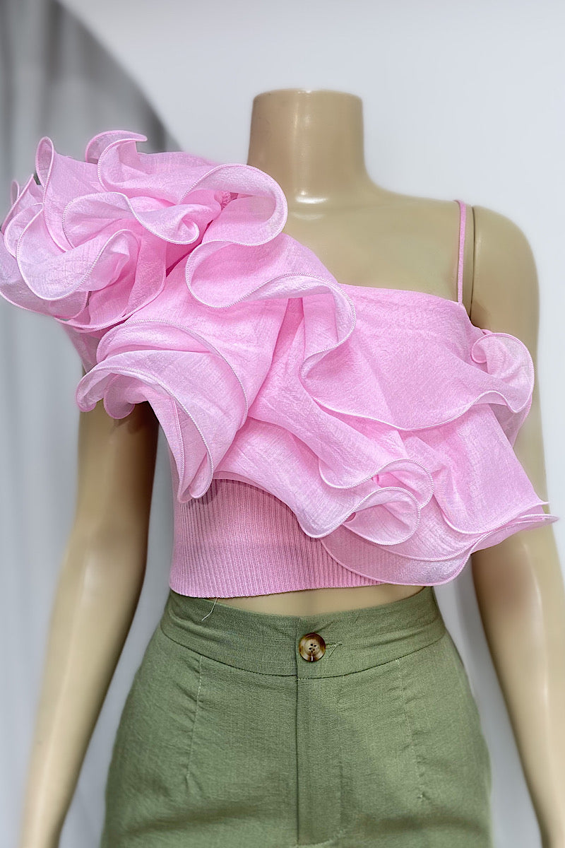 Crop Ruffle Top