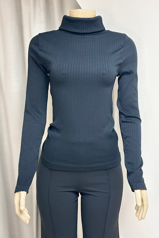 Turtleneck Ribbed Top