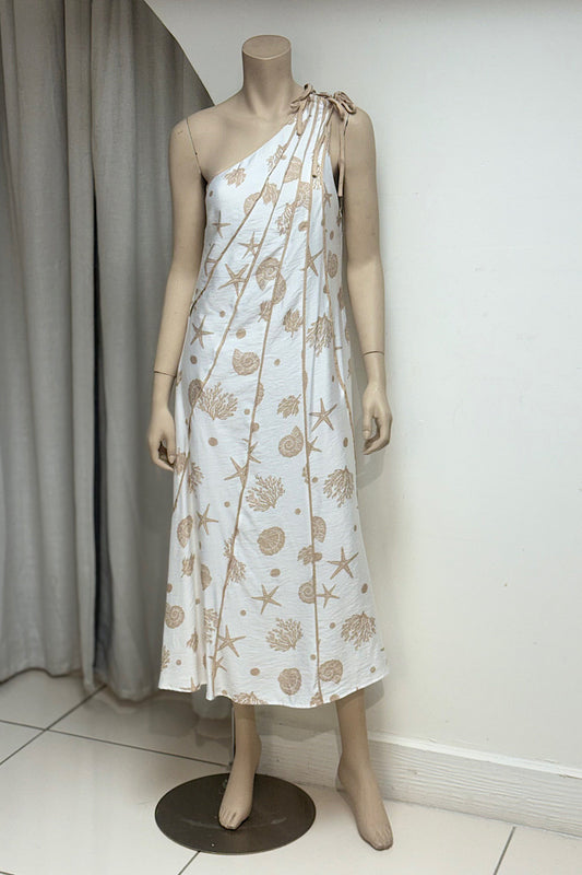 One-Shoulder Tunic Flowy Dress