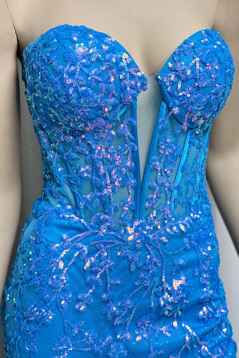 Strapless Sequin Mermaid Formal