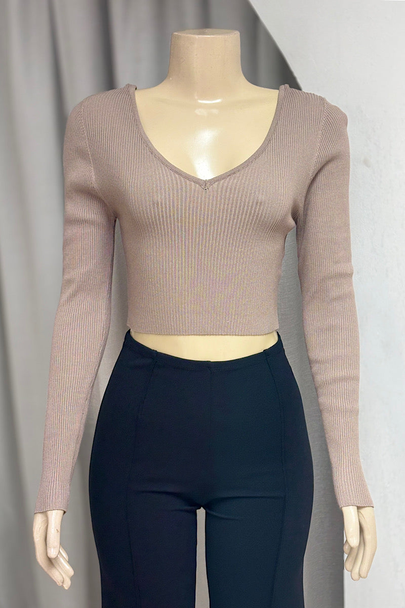 Crop Long Sleeve Top