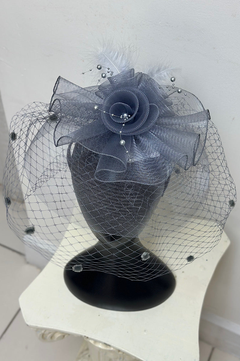 Beaded Pom-Pom Fascinator