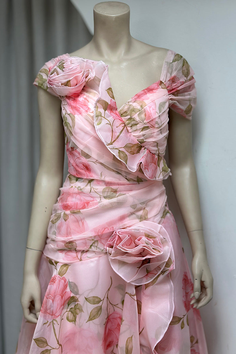 Floral Chiffon Flowy Formal