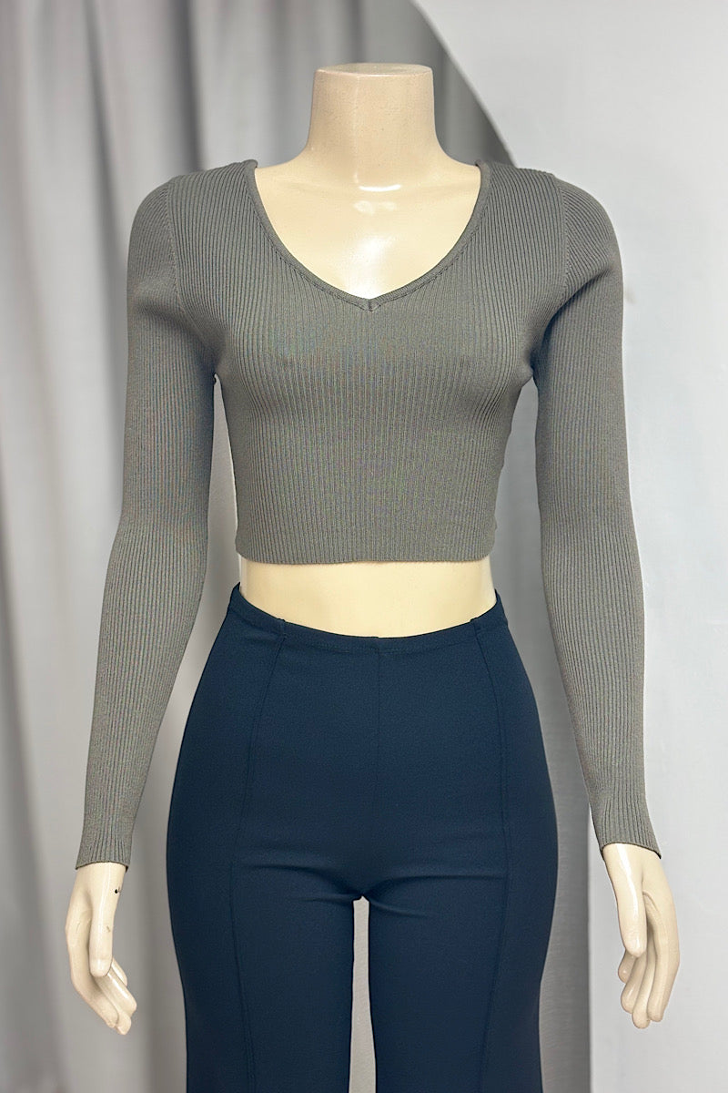 Crop Long Sleeve Top