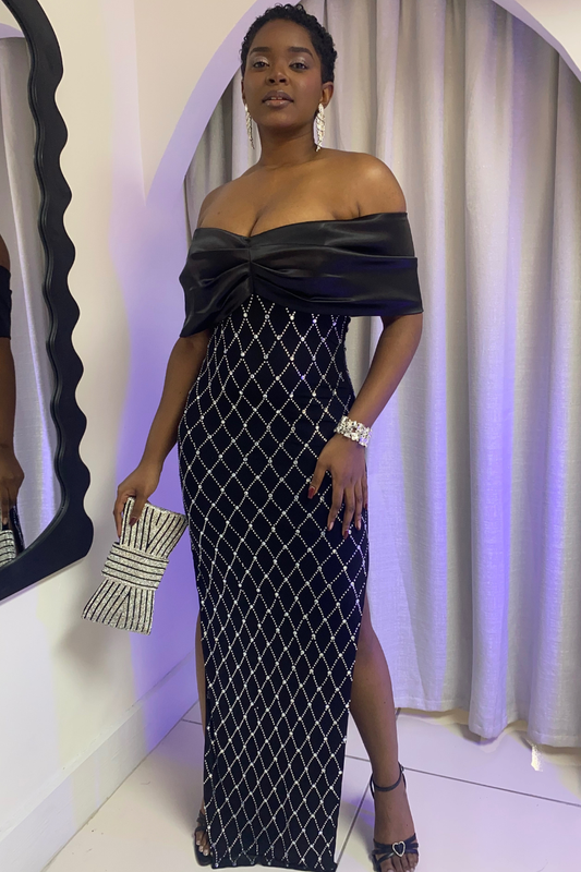 Diamond Strapless Fitted Formal