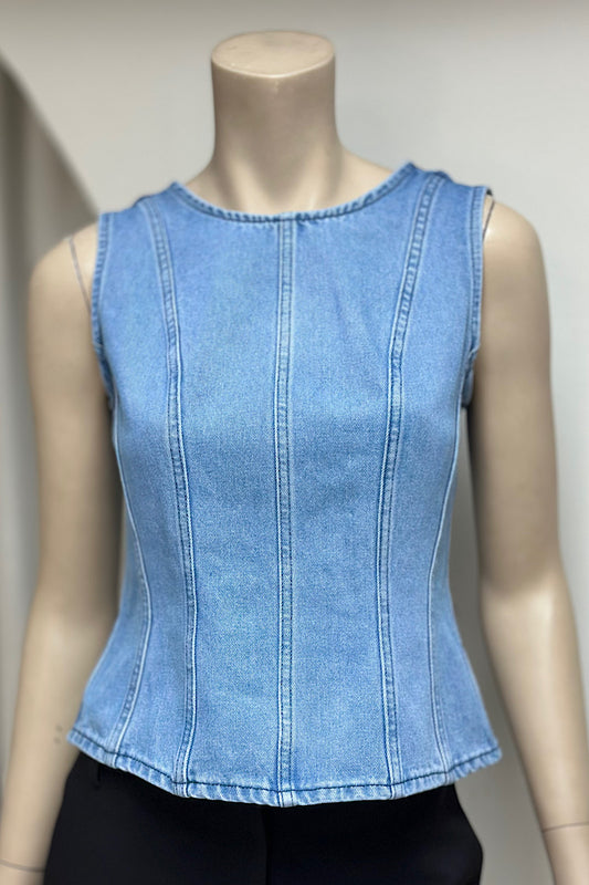 Denim Tie Vest Top
