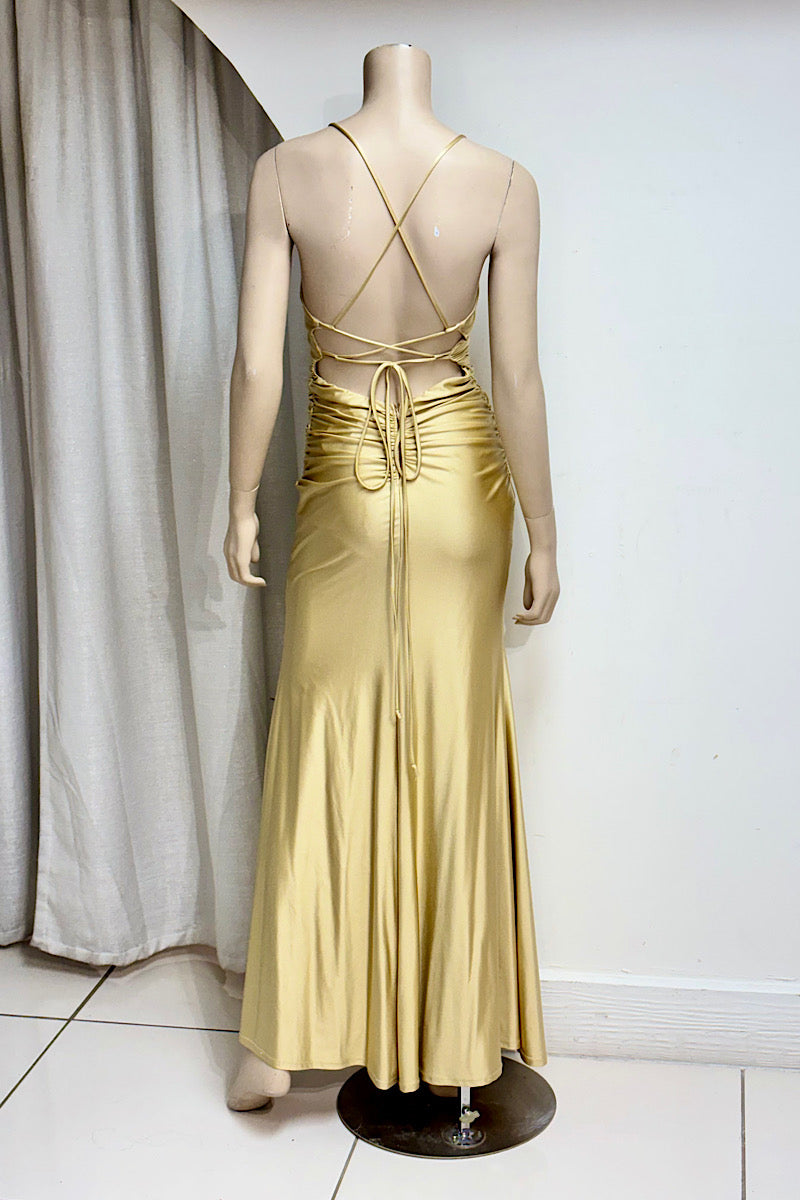 Fitted Spaghetti Strap Formal
