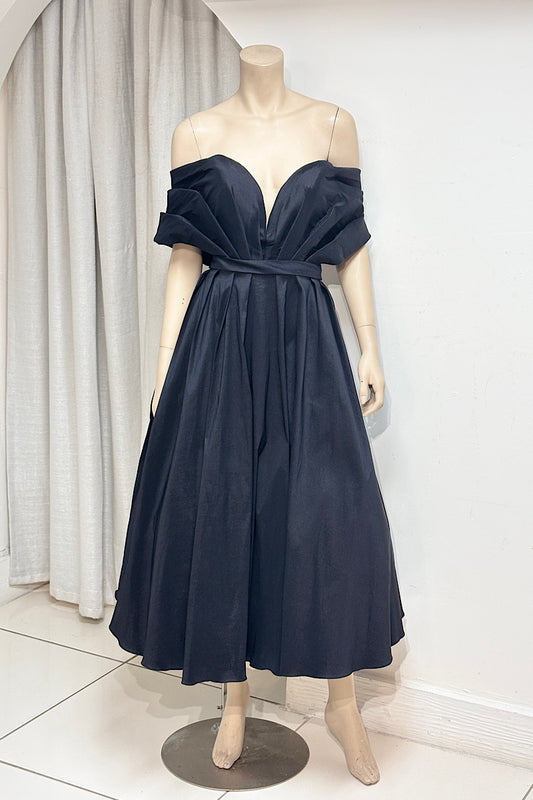 Sweetheart Off Shoulder Tea Length Formal