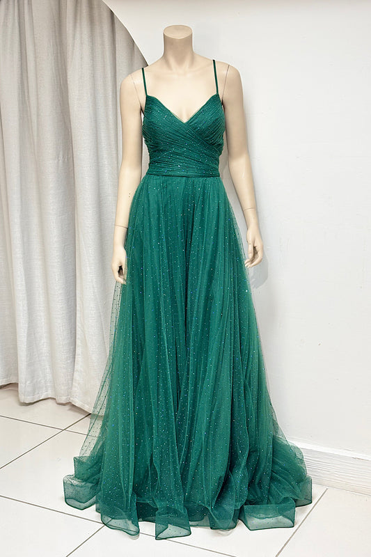 Spaghetti Strap High Side Split Formal