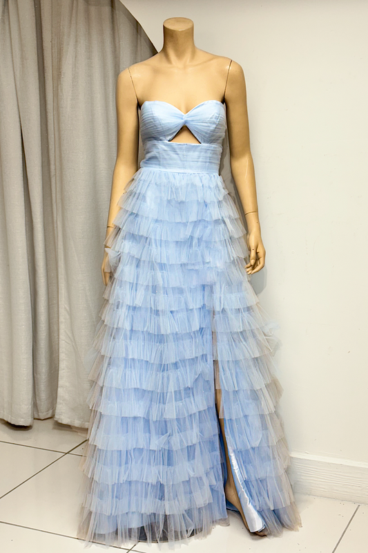 Tiered Tulle Cut-Out Formal