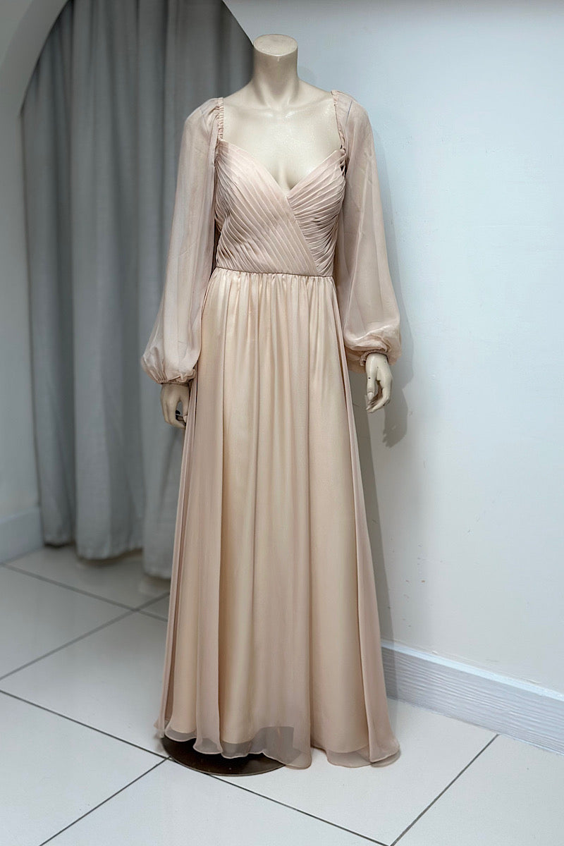 Chiffon Long Sleeve Flowy Formal