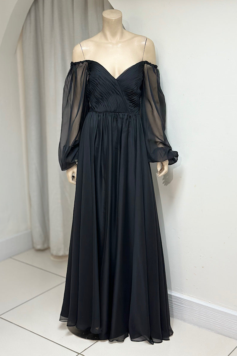 Chiffon Long Sleeve Flowy Formal