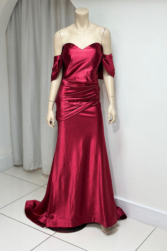 Sweetheart Neckline Front Sash Formal
