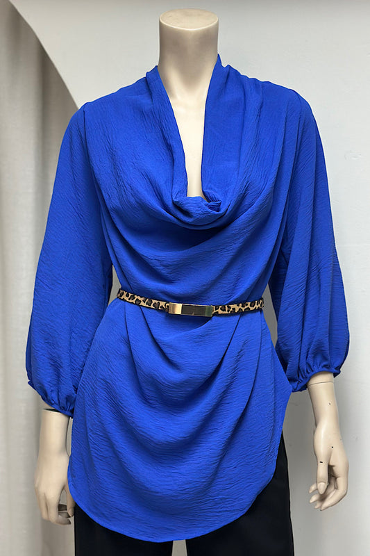 Cowl Neck Long Sleeve Top