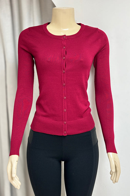Round Neck Cardigan