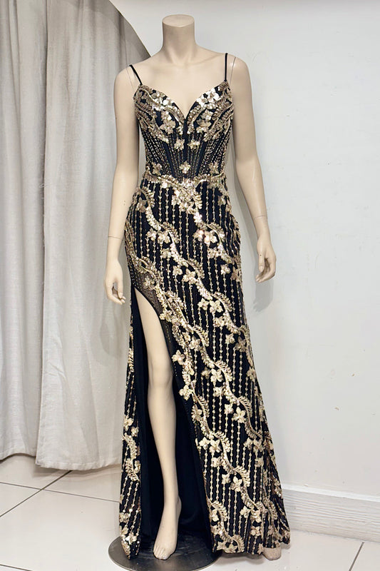 Full Sequin Side Split Formal