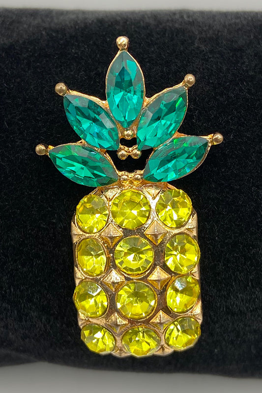 Pineapple Rhinestone Brooche