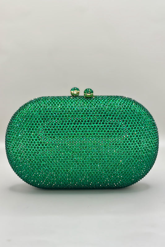 Mini Round Rhinestone Clutch