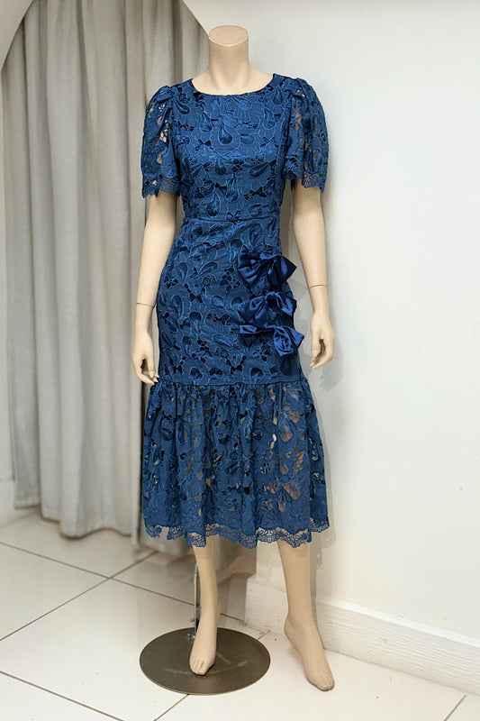Floral Lace Design Mermaid Dress