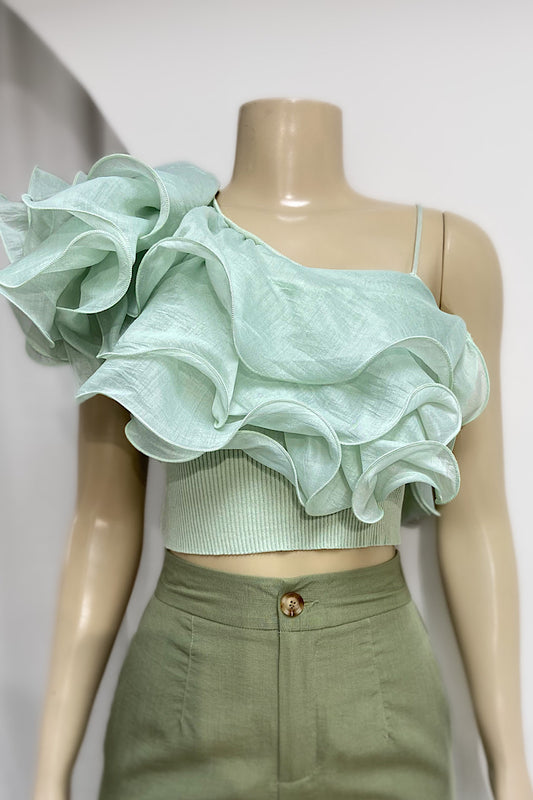 Crop Ruffle Top