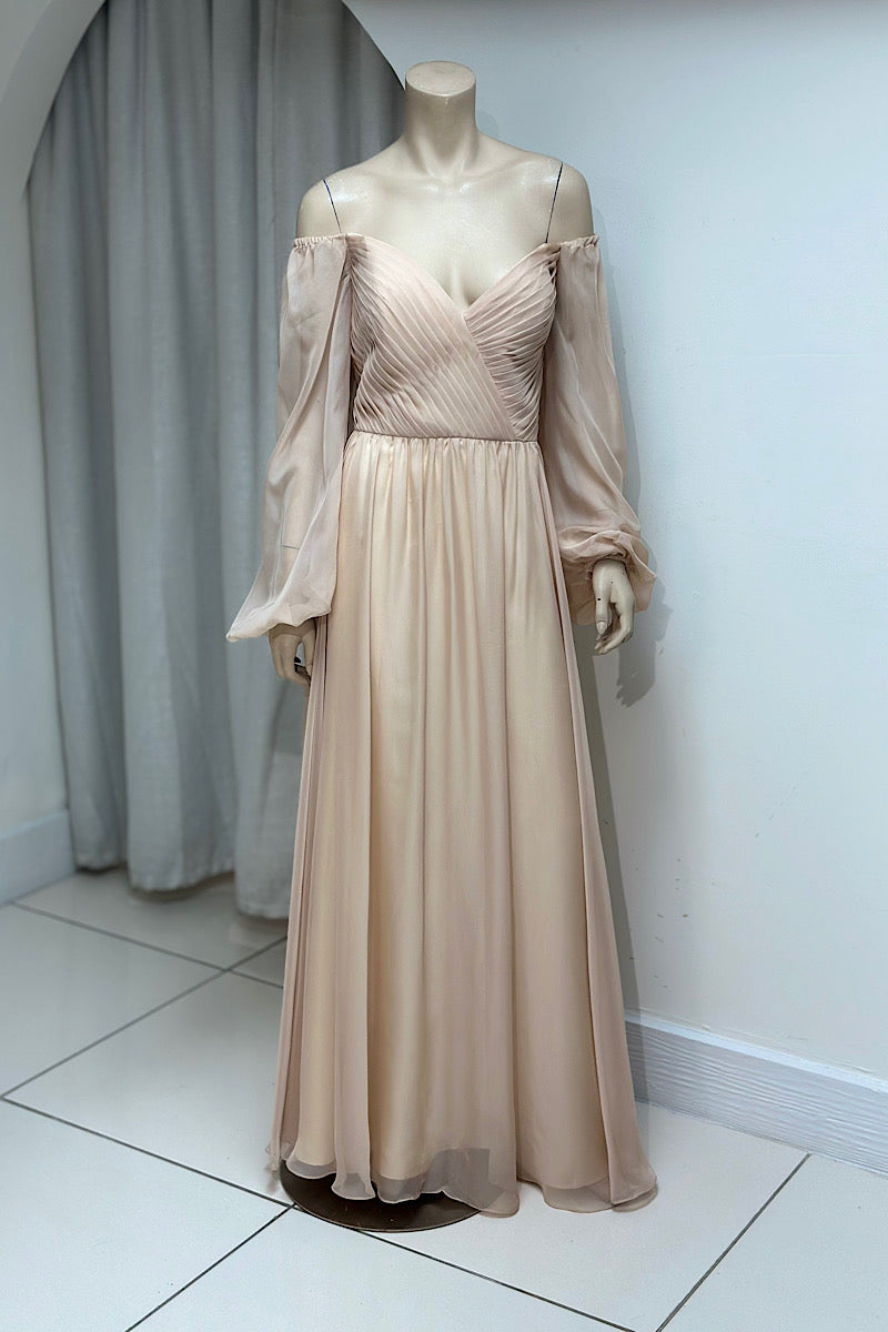 Chiffon Long Sleeve Flowy Formal