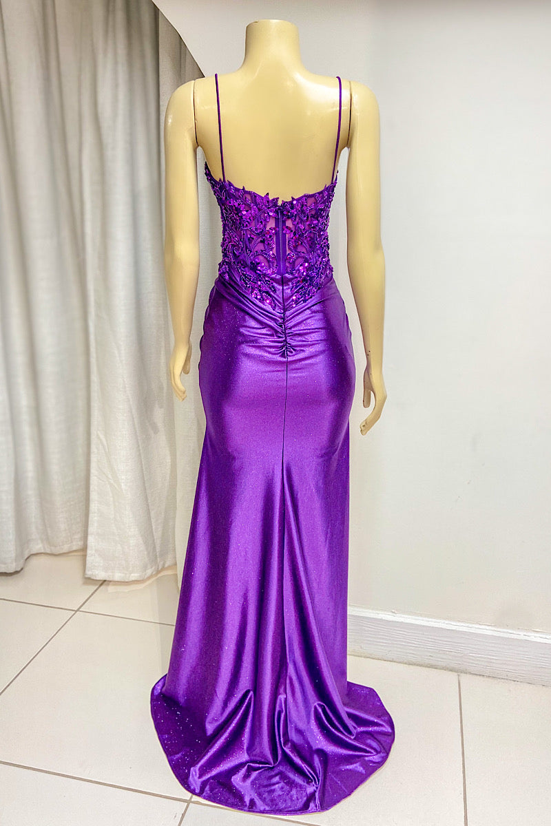 Fitted Bustier Sequin Formal