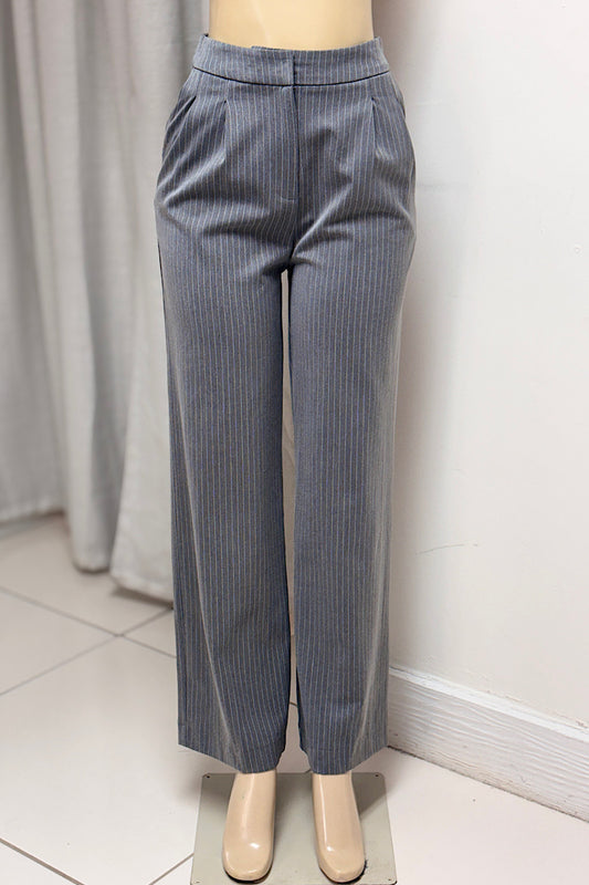 Pin-Striped Straight Legged Pants