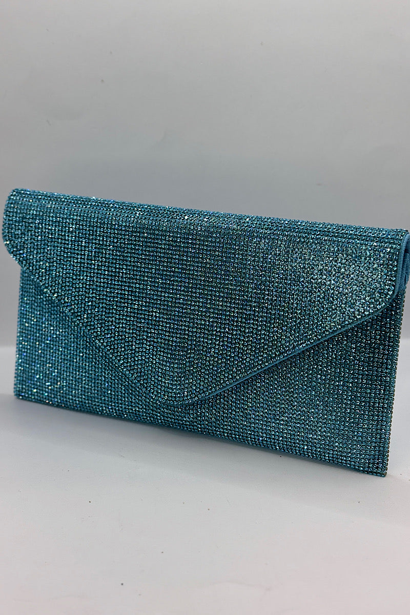 Rhinestone Envelope Clutch