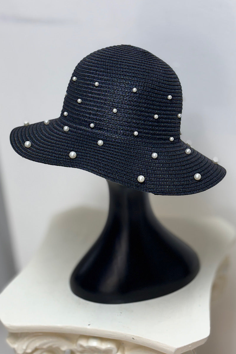 Pearl Straw Bucket Hat