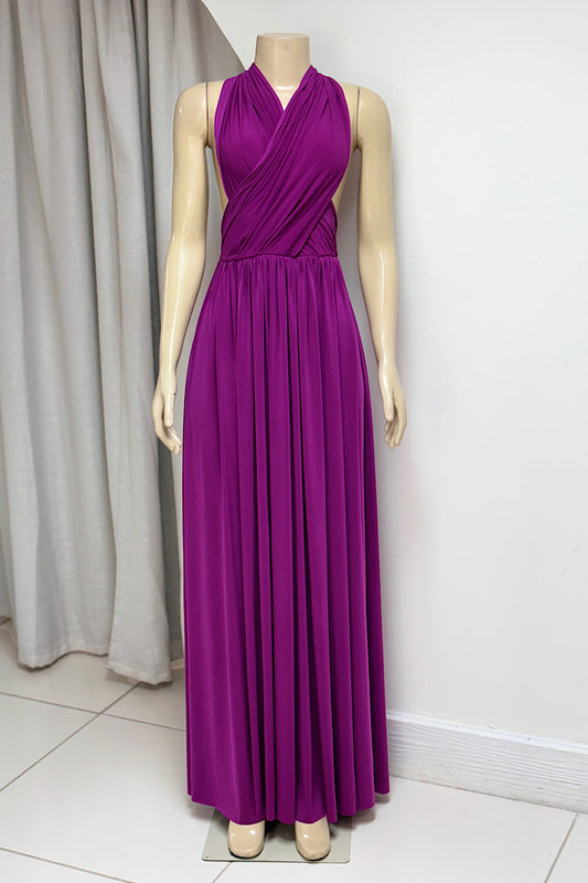 Plum 7-Way Wrap Dress