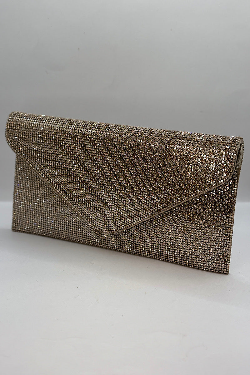 Rhinestone Envelope Clutch