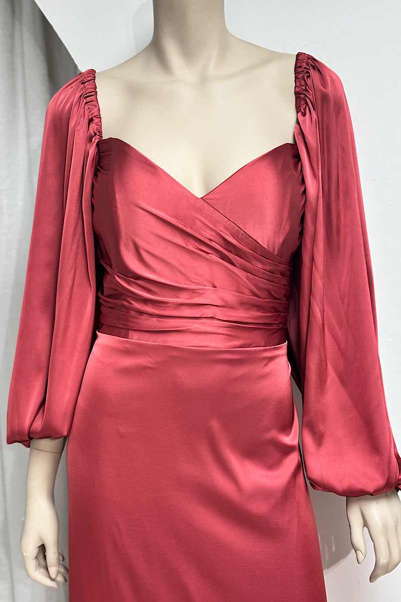 Satin Sweetheart Neckline Semi-Formal