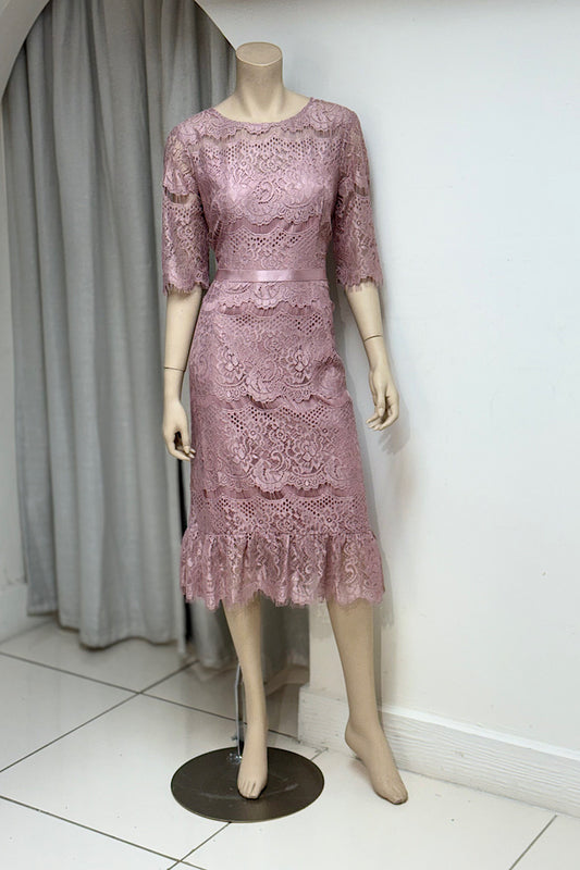 Lace A-Line Flare Frill Dress