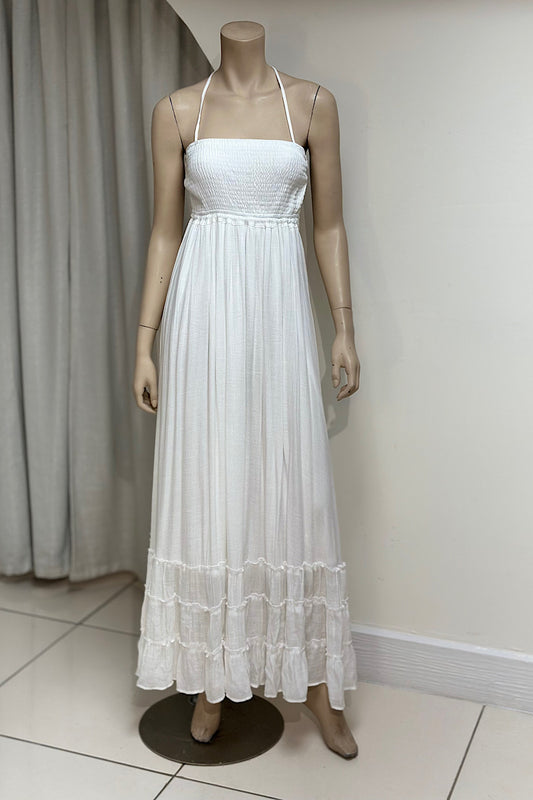 Halter Smock Top Maxi Dress