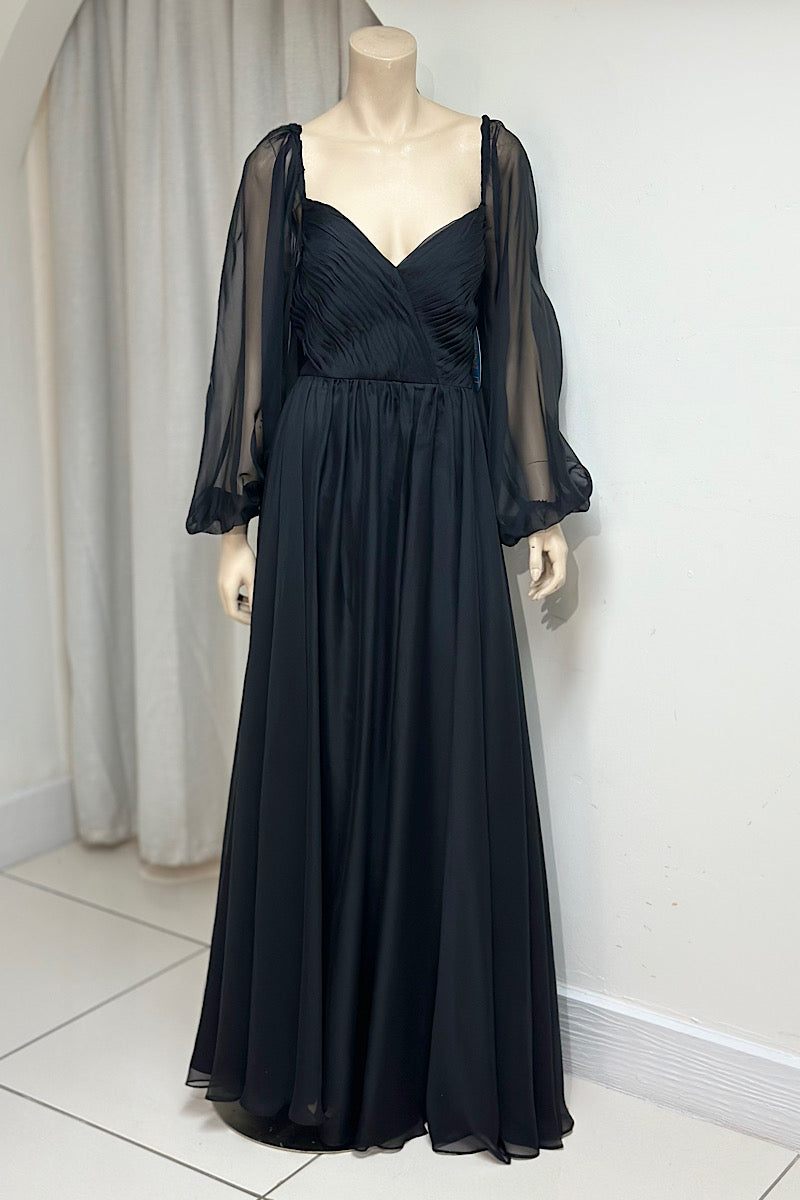 Chiffon Long Sleeve Flowy Formal