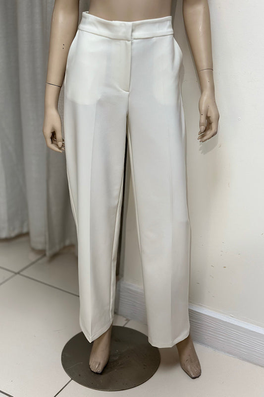 Elastic Waist Wide Leg Pant