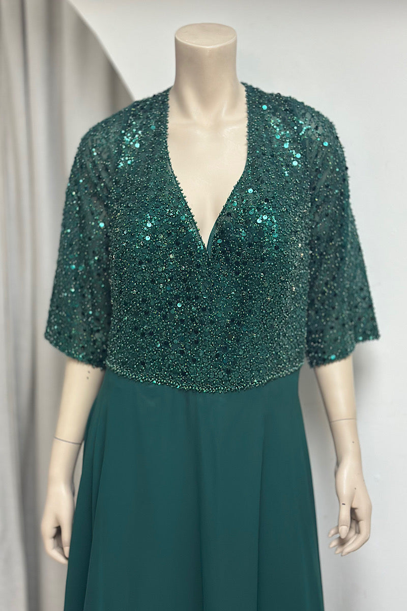 Beaded Flowy Chiffon Formal