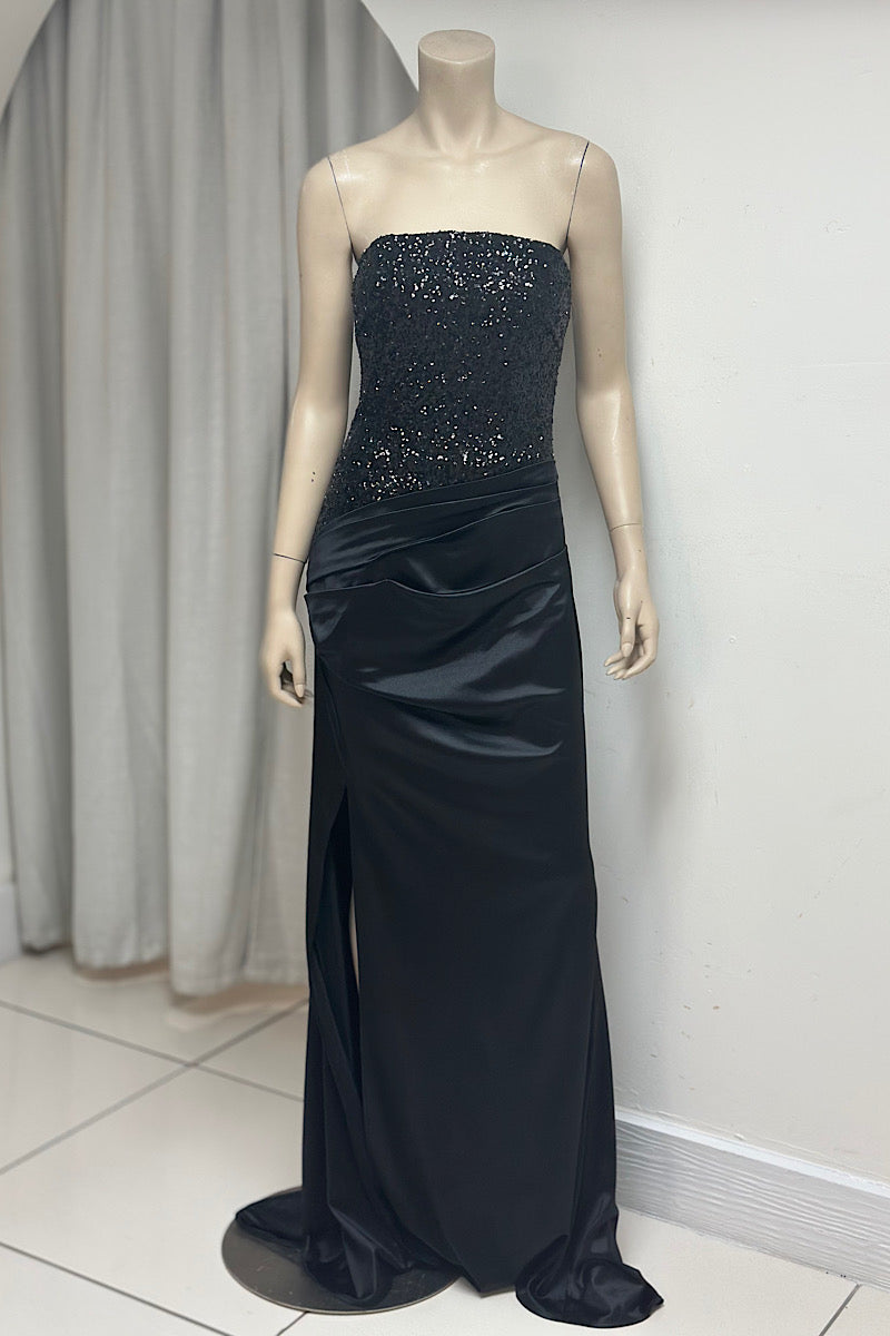 Strapless Sequin Top Fitted Formal