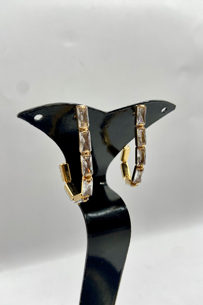 Earring- Gold Clear Collection 16