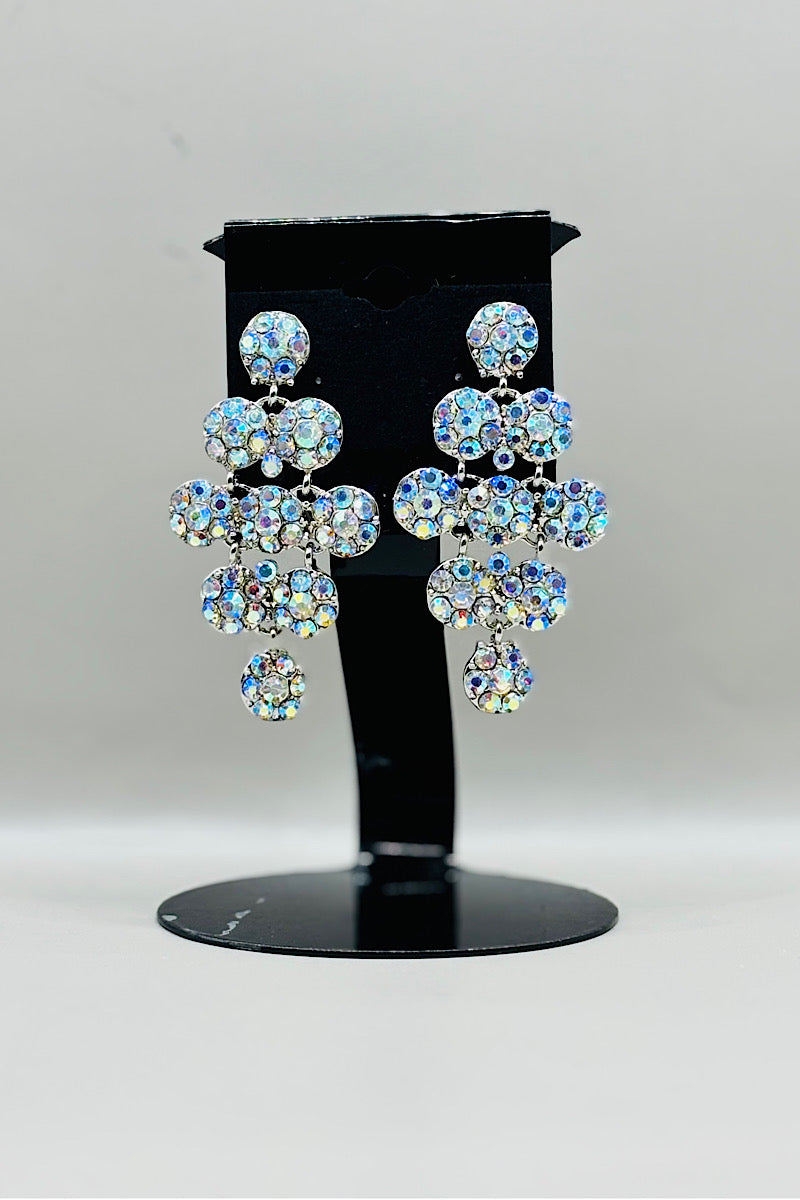 Earring- Silver Iridescent Collection