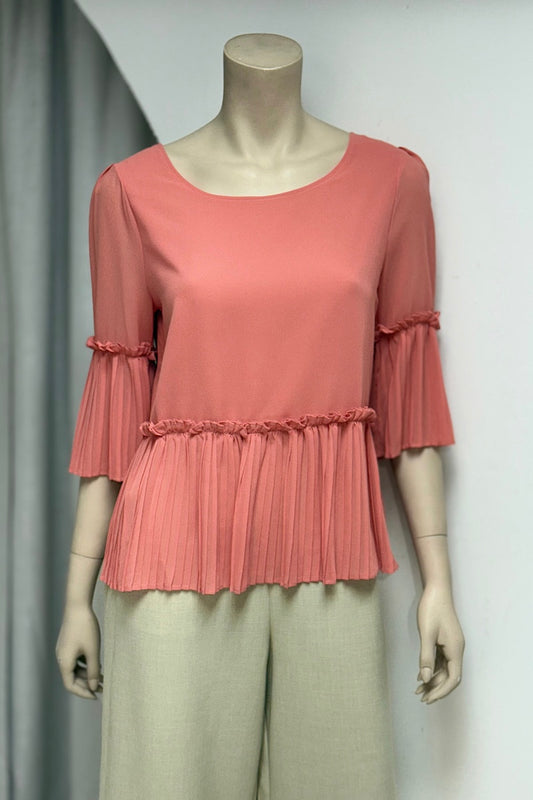 Pleated Bottom Flowy Top