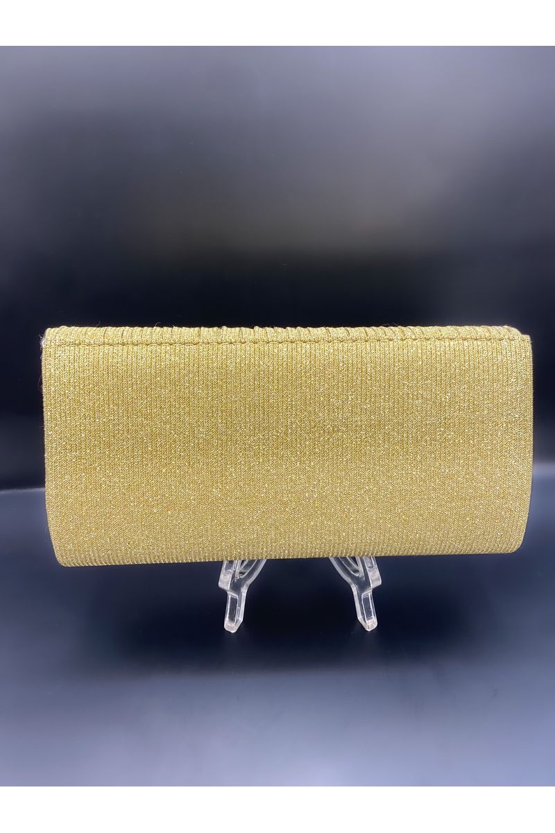 Gold Shimmer Envelope Clutch