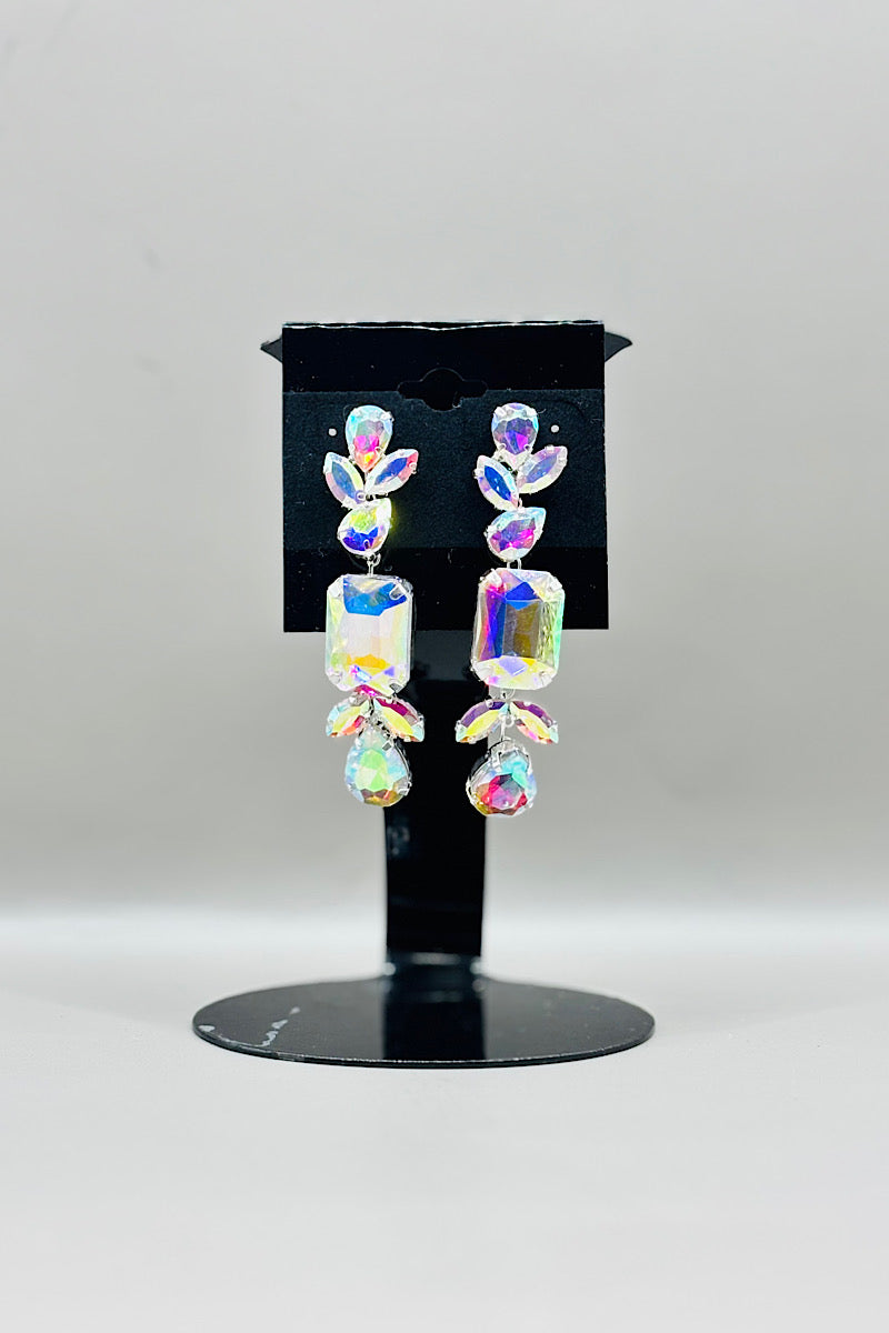 Earring- Silver Iridescent Collection