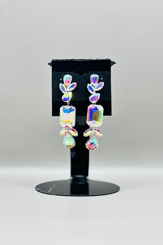 Earring- Silver Iridescent Collection