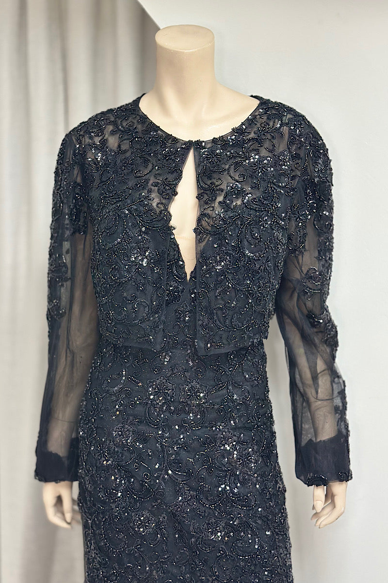 Beaded Mermaid Formal Dress With Bolero