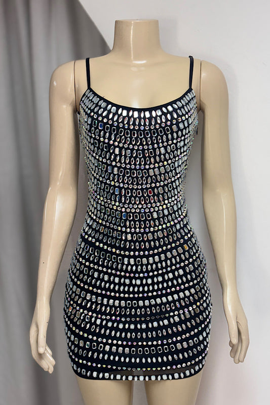 Jeweled Mini Dress